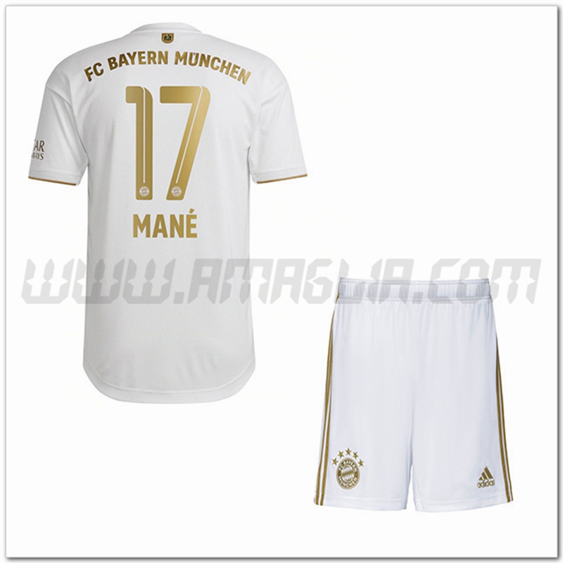 Kit Maglia MAN鑴?#17 Bayern Monaco Bambino Seconda 2022 2023