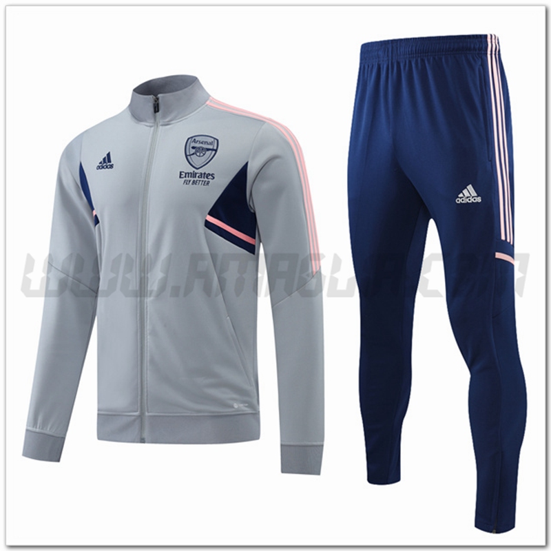 Tuta Giacca Allenamento arsenal Grigio 2022 2023