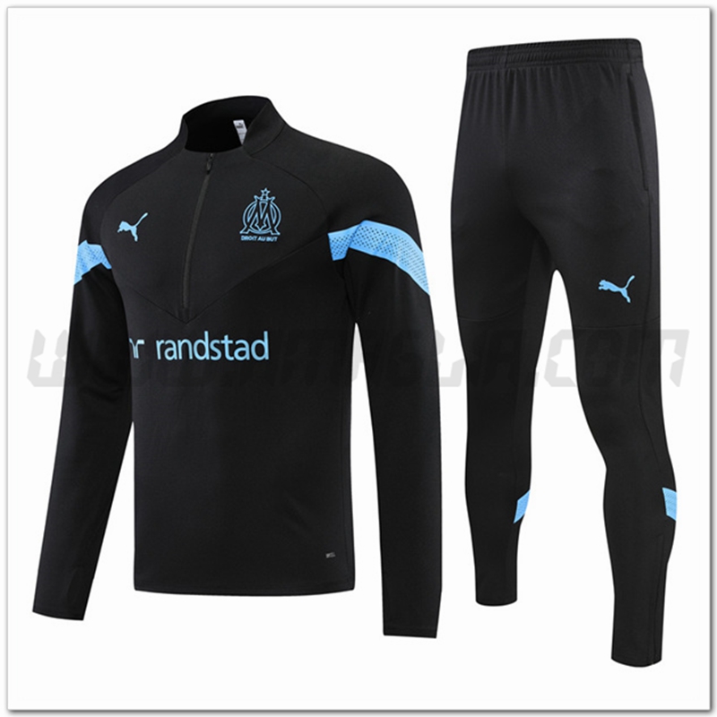 Tuta Allenamento Marsiglia Nero 2022 2023