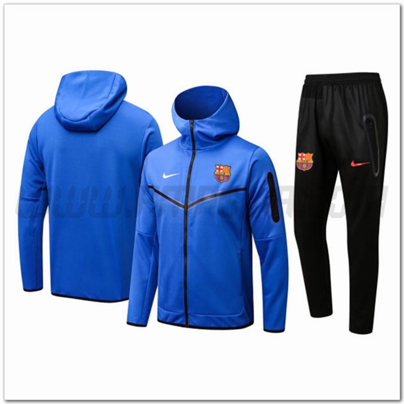 Tuta Giacca con Cappuccio FC Barcellona Blu 2022 2023