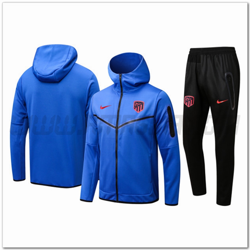 Tuta Giacca con Cappuccio Atletico Madrid Blu 2022 2023
