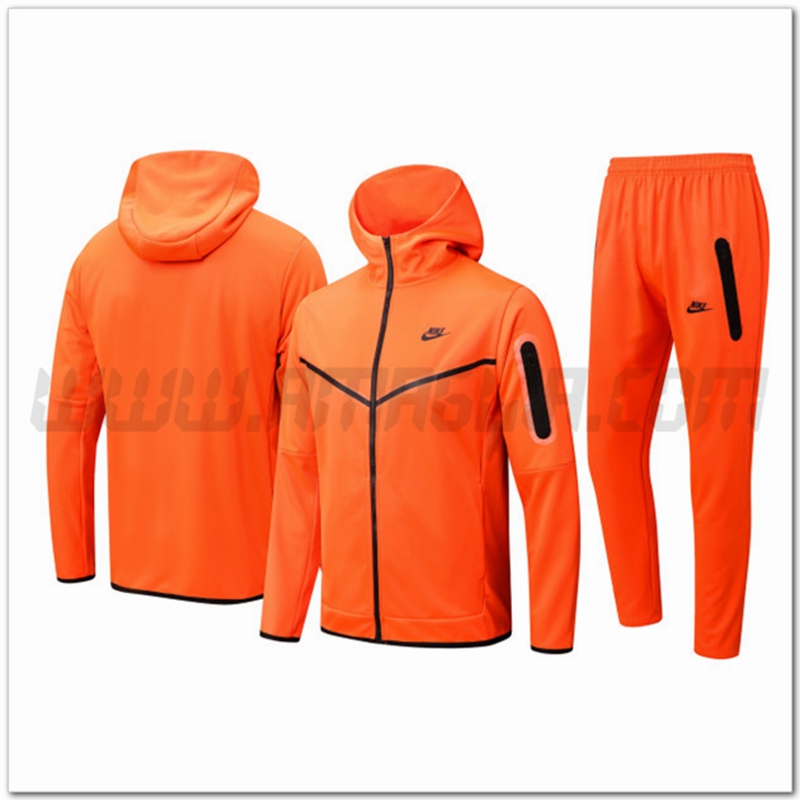 Tuta Giacca con Cappuccio NIKE Arancia 2022 2023