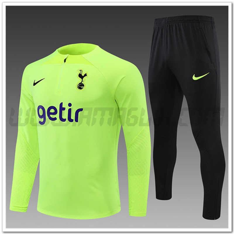 Tuta Allenamento Tottenham Hotspurs Bambino Verde 2022 2023