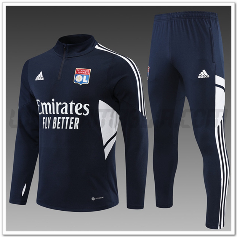 Tuta Allenamento Lyon Bambino Blu Marino 2022 2023