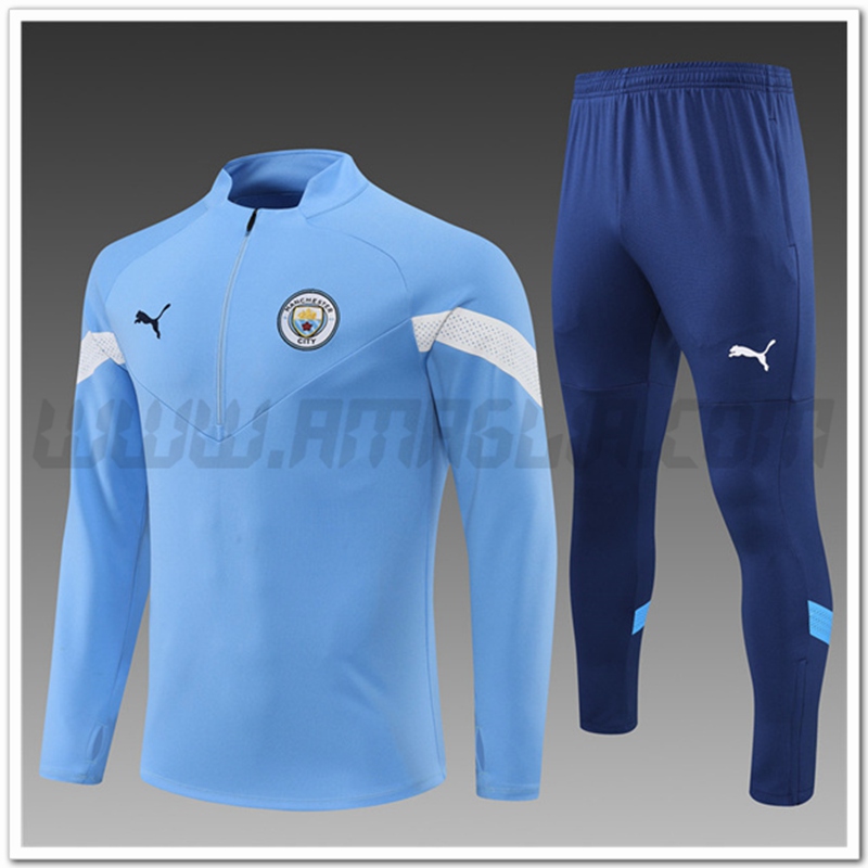 Tuta Allenamento Manchester City Bambino Blu 2022 2023