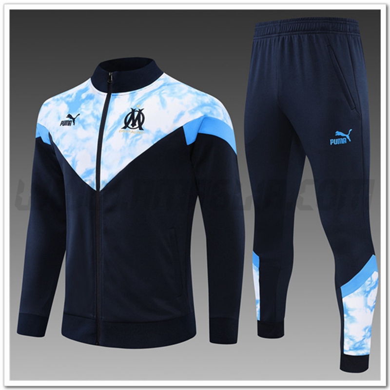 Tuta Giacca Allenamento Marsiglia Bambino Blu Marino/Bianco 2022 2023