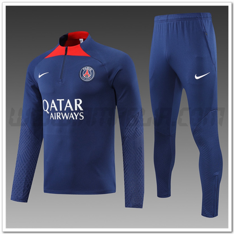 Tuta Allenamento PSG Bambino Blu 2022 2023
