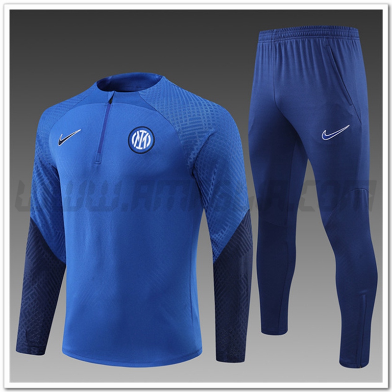 Tuta Allenamento Inter Milan Bambino Blu/Nero 202223 Thailandia Economiche