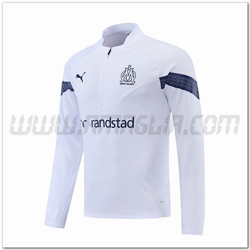 Felpa Allenamento Marsiglia Bianco 2022 2023