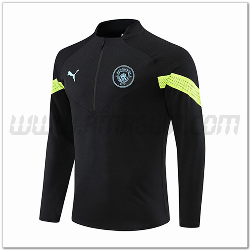 Felpa Allenamento Manchester City Nero/Verde 2022 2023