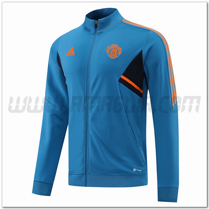 Giacca Calcio Manchester United Blu 2022 2023