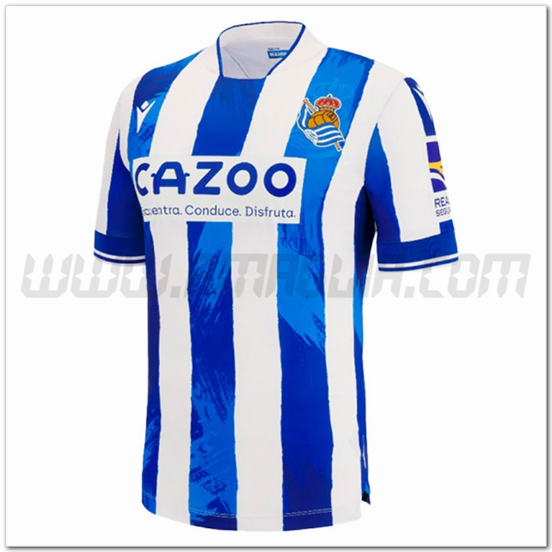 Real Sociedad Prima Nuovo Maglia 2022 2023 Blu Bianco