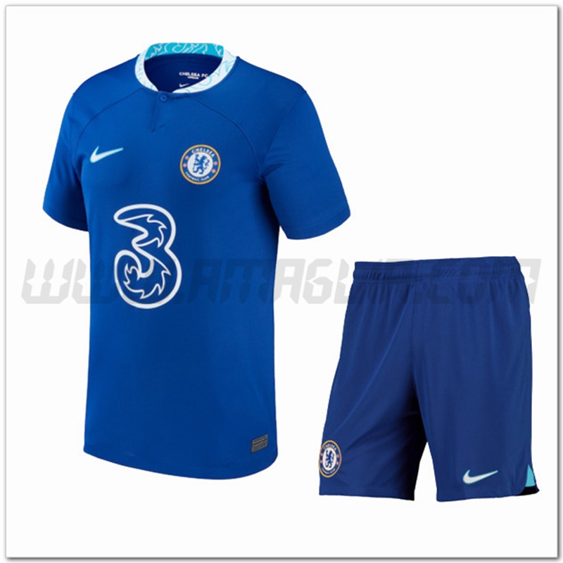 Nuovo Kit Maglia FC Chelsea Bambino Prima 2022 2023
