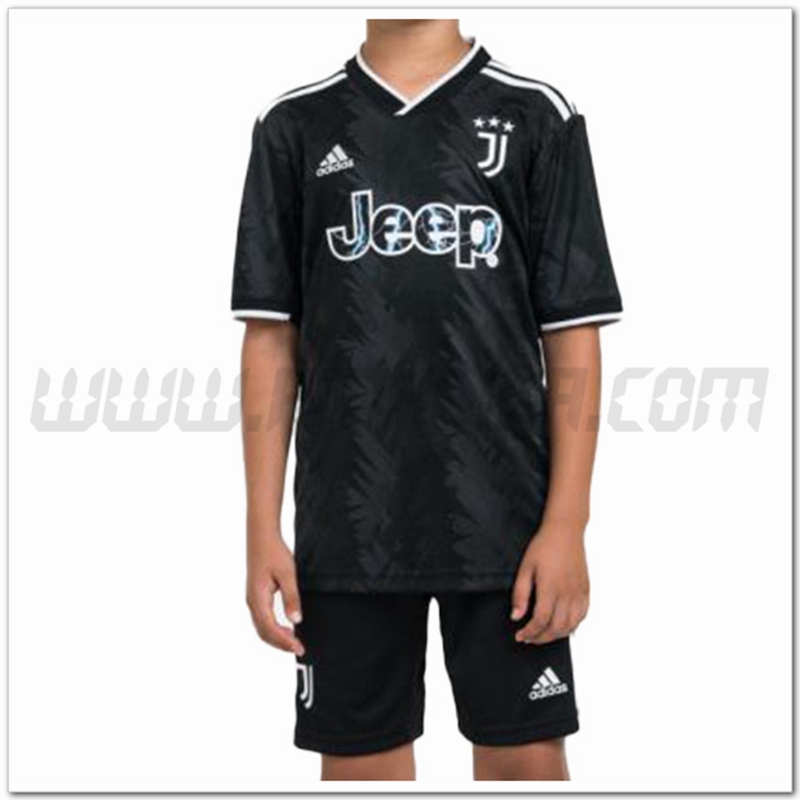 Nuovo Kit Maglia Juventus Bambino Seconda 2022 2023
