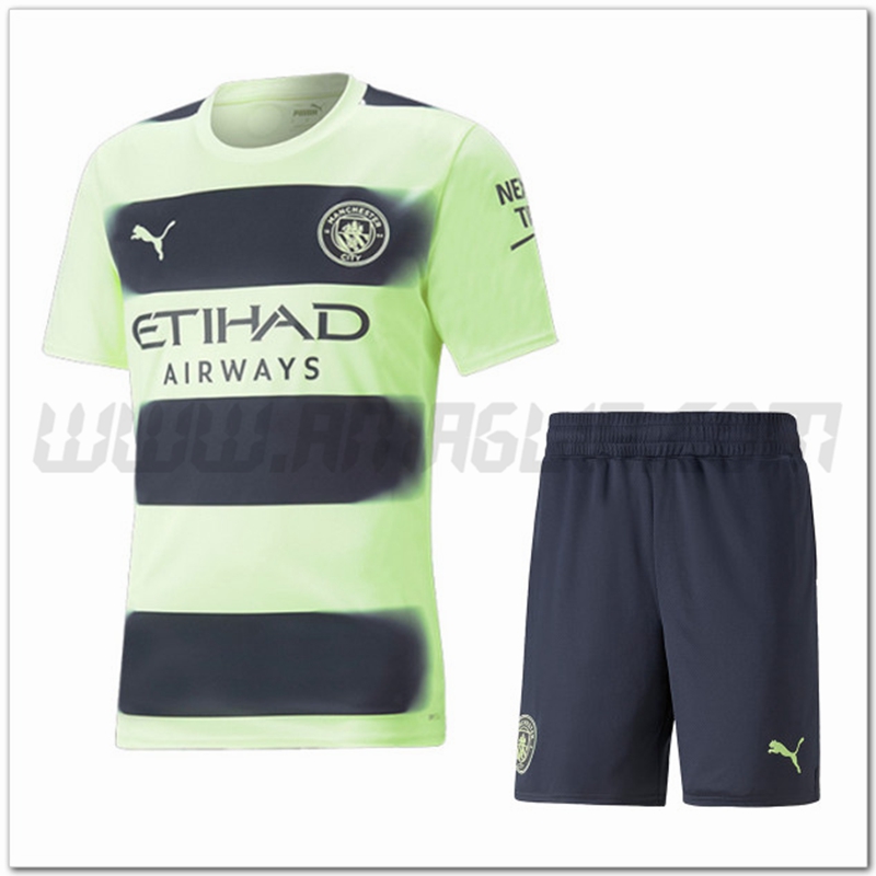 Kit Maglia Manchester City Seconda + Pantaloncini 2022 2023
