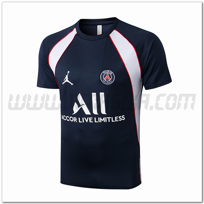 Maglia Allenamento PSG Jordan Blu marino/Bianco 2022 2023