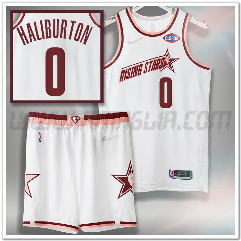 Maglia American All-Star (HALIBURTON #0) Bianco
