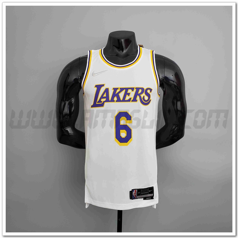 Maglia Los Angeles Lakers (JAMES #6) Bianco