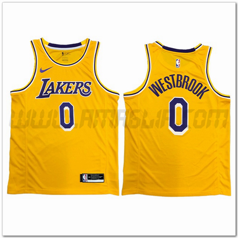 Maglia Los Angeles Lakers (WESTBROOK #0) Giallo