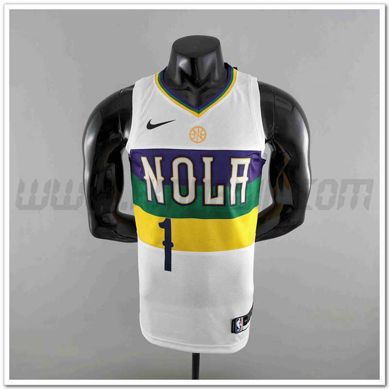 Maglia New Orleans Pelicans (WLLIAMSIN #1) Bianco Urban Edition