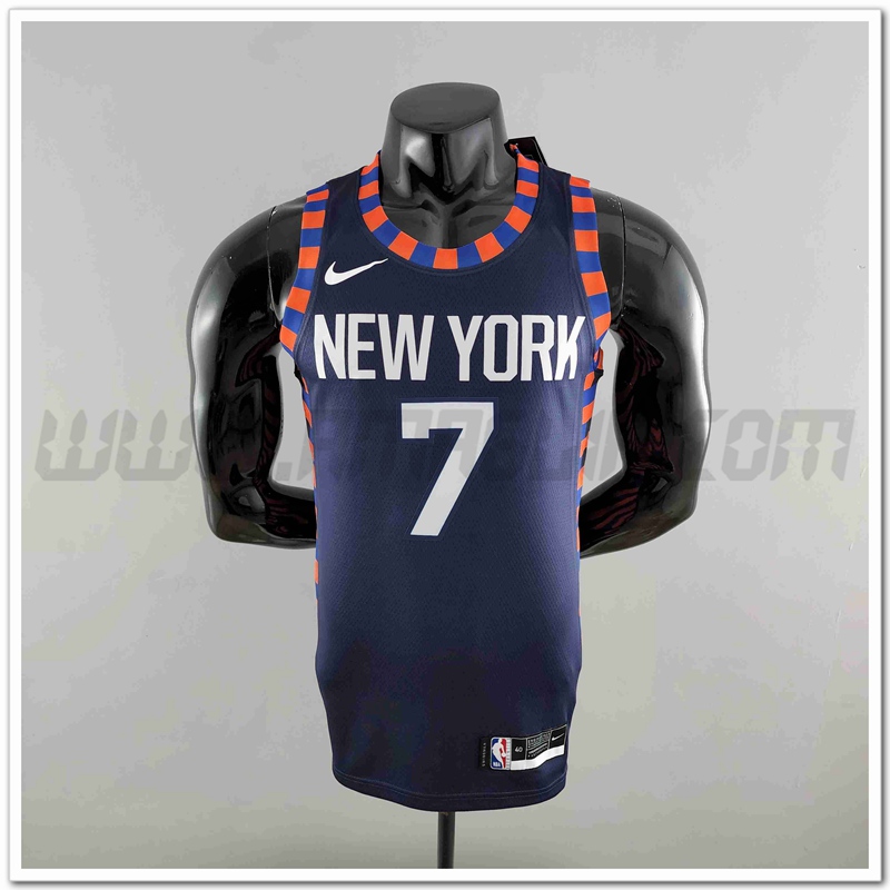 Maglia New York Knicks (ANTHONY #7) Blu scuro Striped