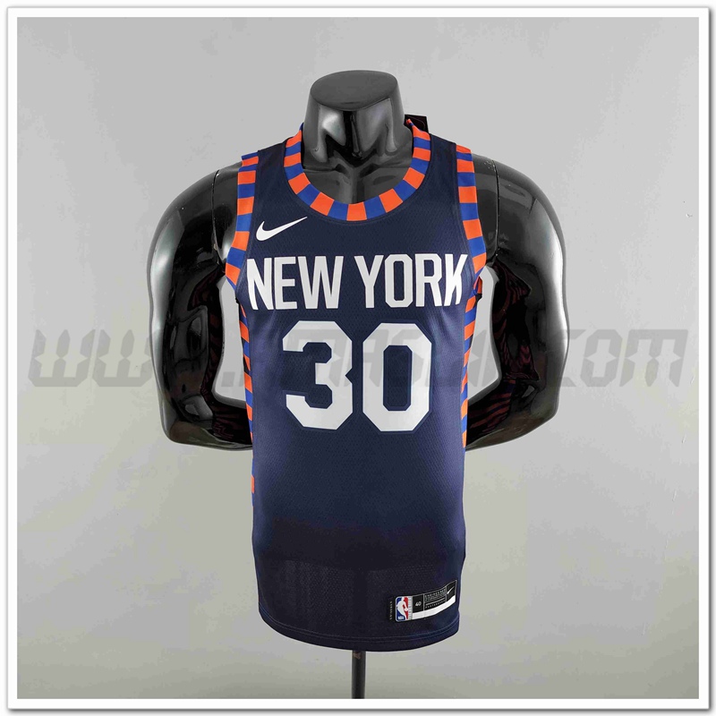 Maglia New York Knicks (RANDLE #30) Blu scuro Striped