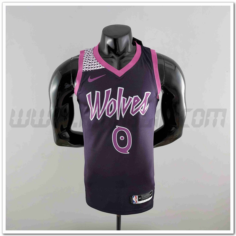 Maglia Minnesota Timberwolves (RUSSELL #0) Nero/Porpora