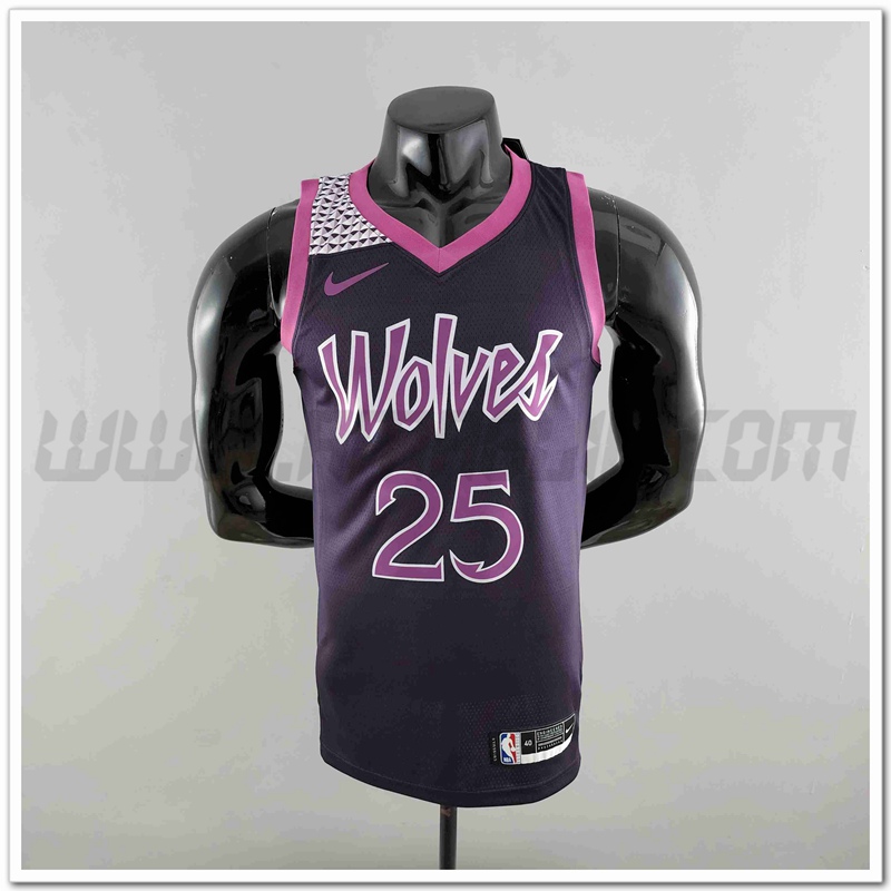Maglia Minnesota Timberwolves (ROSE #25) Nero/Porpora