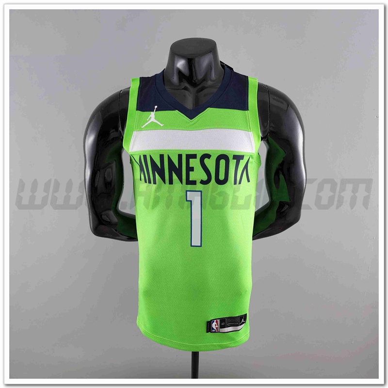 Maglia Minnesota Timberwolves (EDWARDS #1) Verde Air Jordan