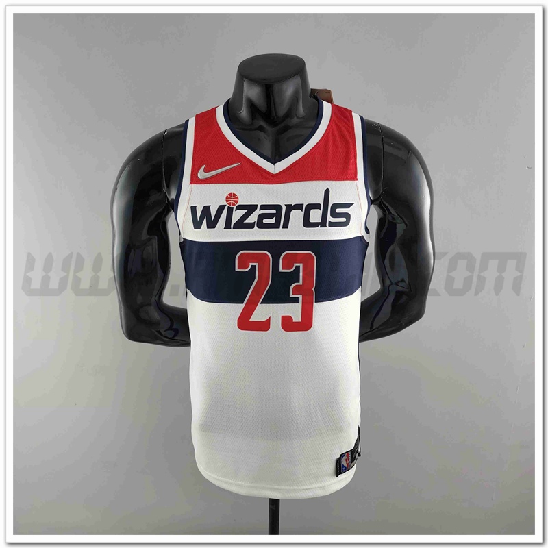 Maglia Washington Wizards (JORDAN #23) Nero/Rosso/Bianco 75°anniversario