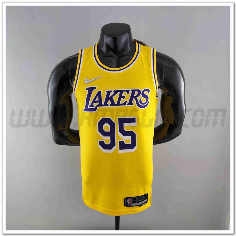 Maglia Los Angeles Lakers (TOSCANO #95) Giallo 75°anniversario