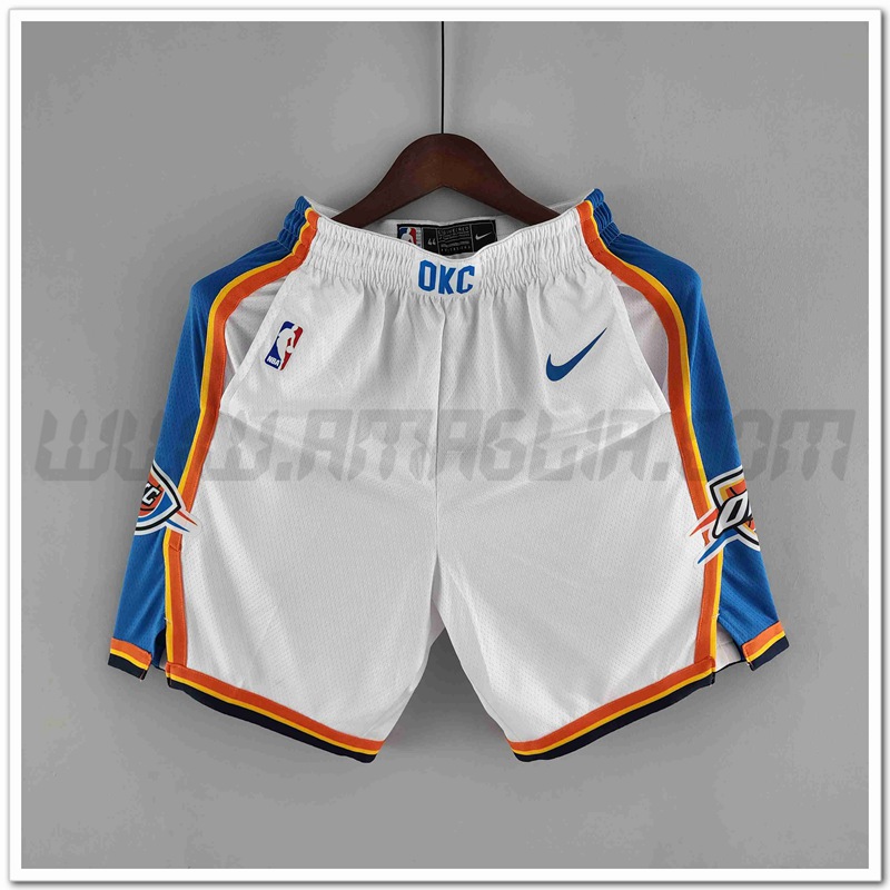 Pantalonicini NBA Oklahoma City Thunder Bianco
