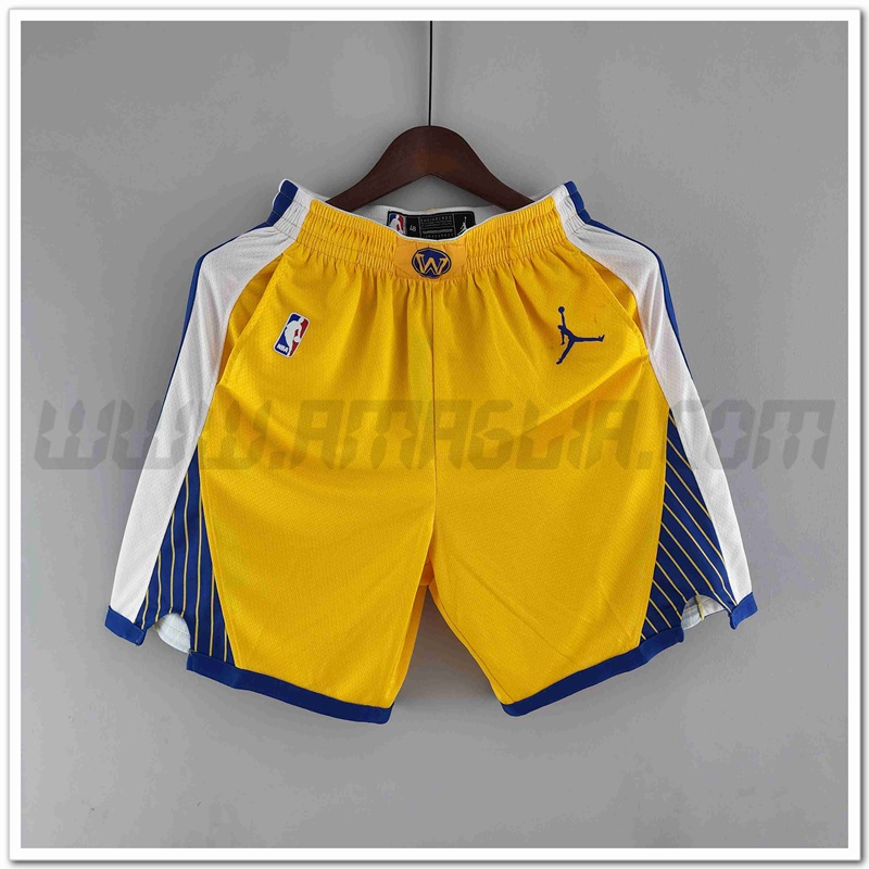 Pantalonicini NBA Golden State Warriors Giallo Air Jordan