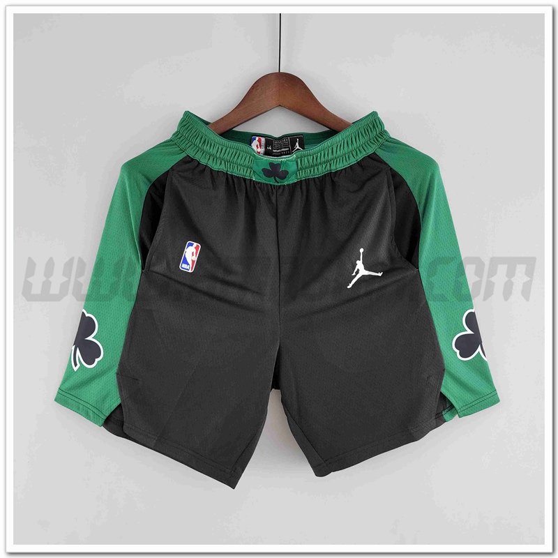 Pantalonicini NBA Boston Celtics Nero/Verde Trim