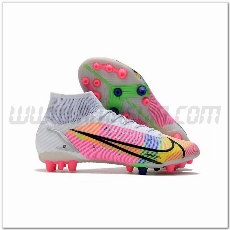 Nike Scarpe da Calcio Superfly 8 Pro AG Bianco/Rosa