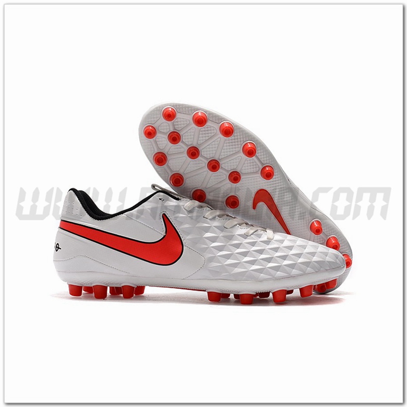 Nike Scarpe da Calcio Tiempo Legend VIII Acadermy AG Bianco
