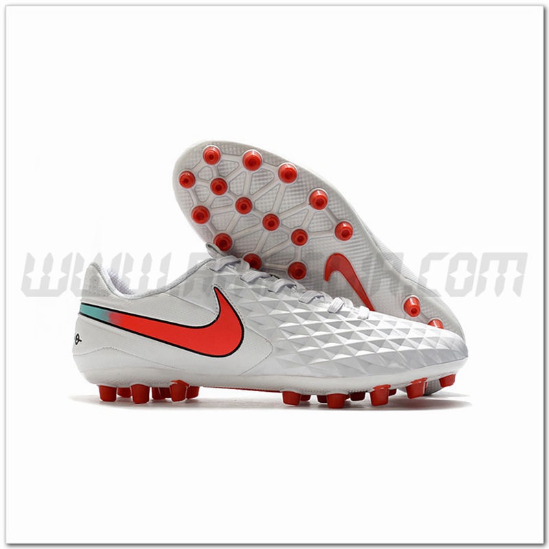 Nike Scarpe da Calcio Tiempo Legend VIII Acadermy AG Bianco