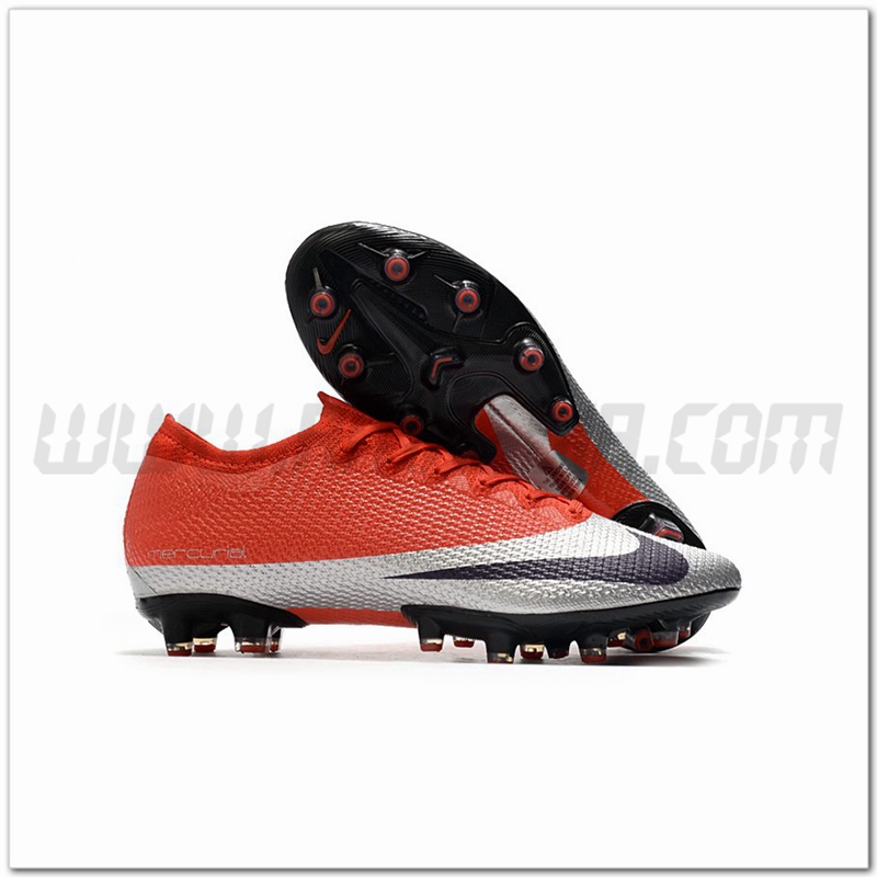 Nike Scarpe da Calcio Mercurial Vapor 13 Elite AG Rosso/D'argento
