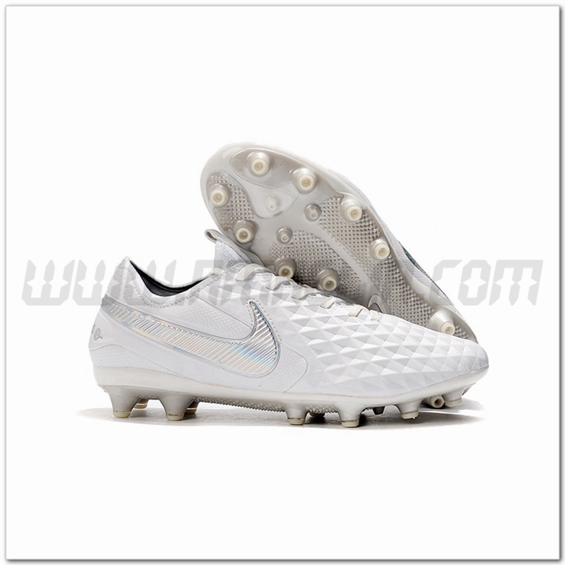 Nike Scarpe da Calcio Tiempo Legend 8 Elite AG Bianco