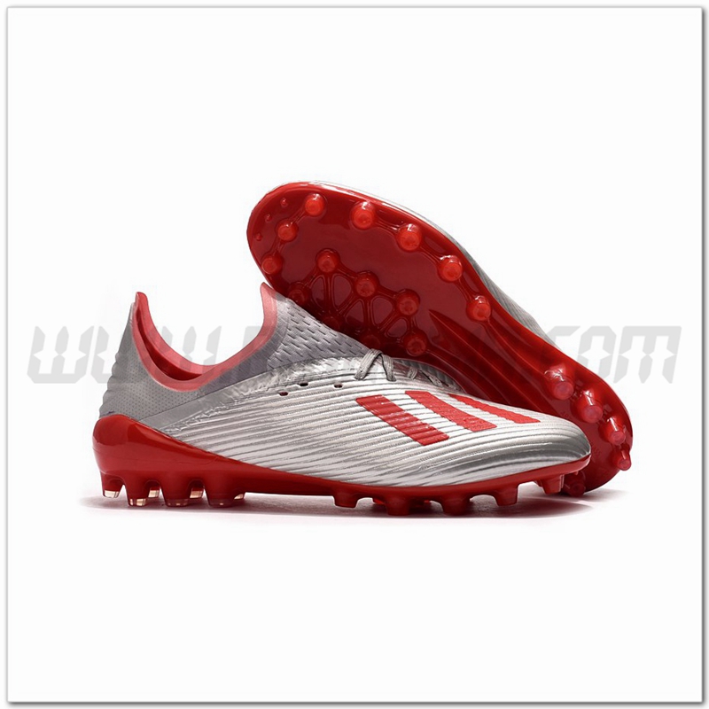 Adidas Scarpe da Calcio X 19.1 AG D'argento