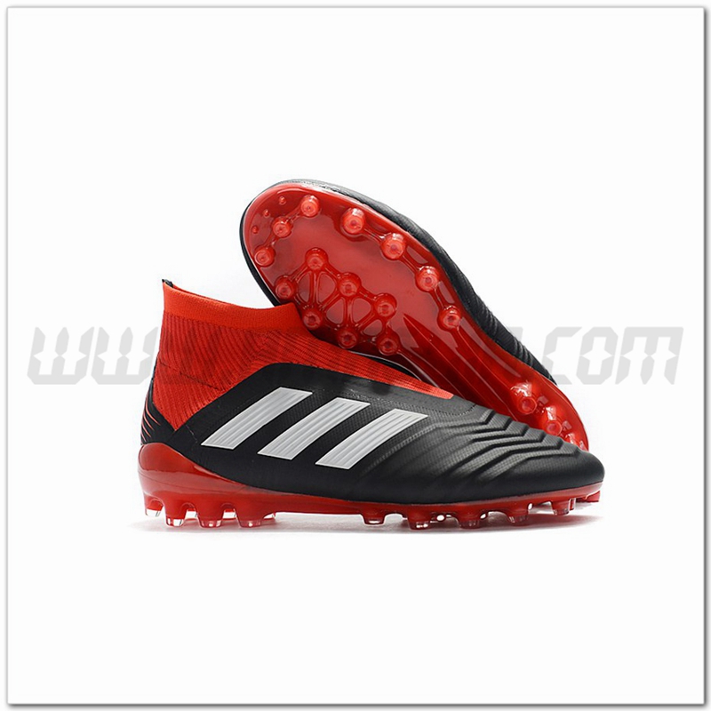 Adidas Scarpe da Calcio Predator 18+AG Nero/Rosso