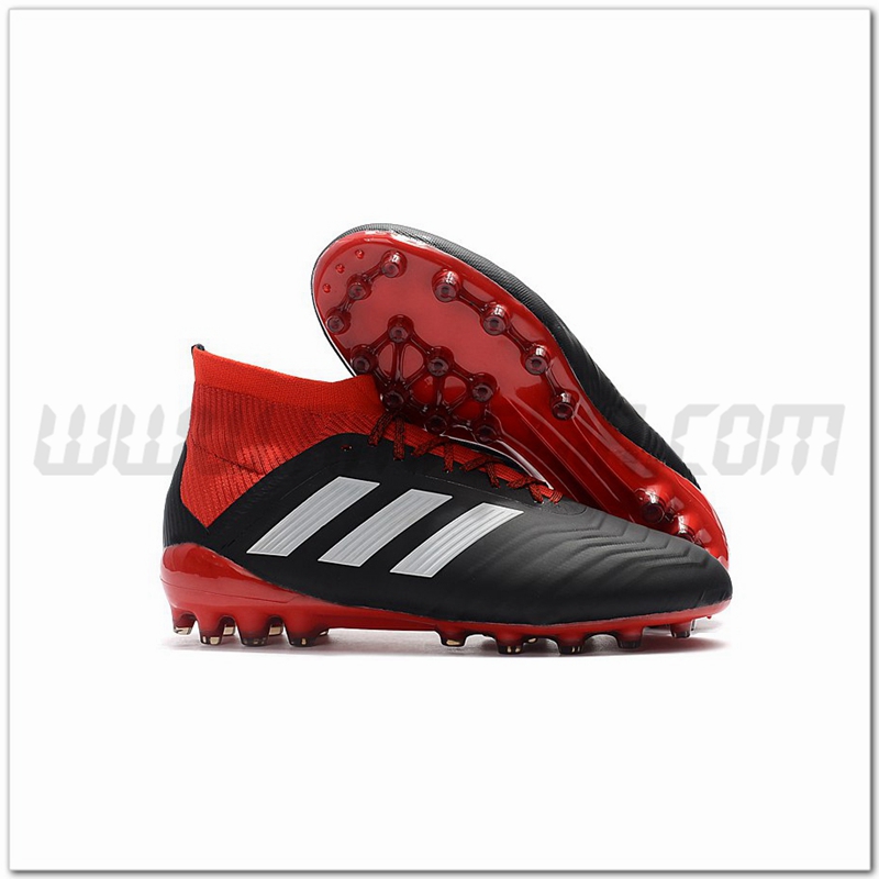 Adidas Scarpe da Calcio Predator 18.1 AG Nero/Rosso