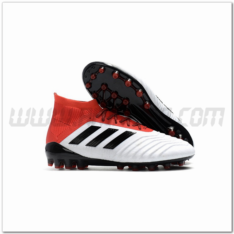 Adidas Scarpe da Calcio Predator 18.1 AG Bianco/Rosso
