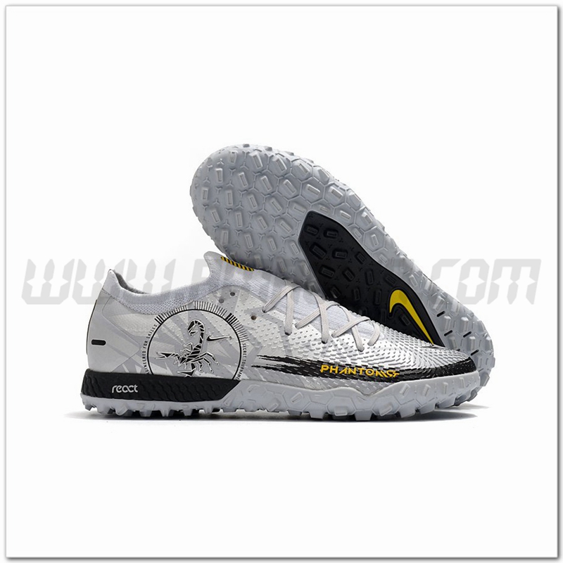 Nike Scarpe da Calcio Phantom GT Pro TF D'argento