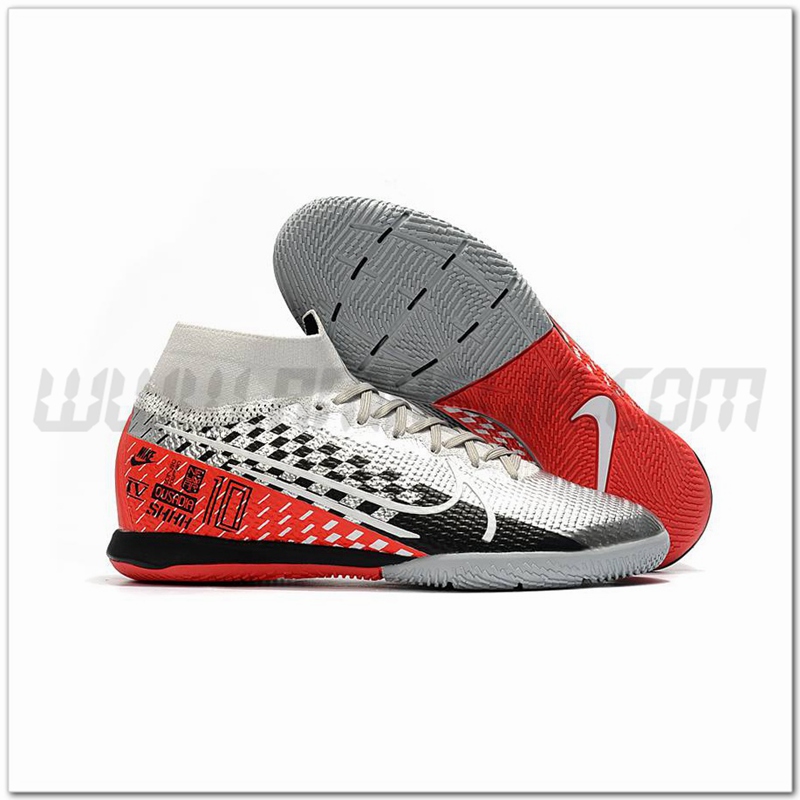 Nike Scarpe da Calcio Mercurial Superfly 7 Elite MDS IC D'argento