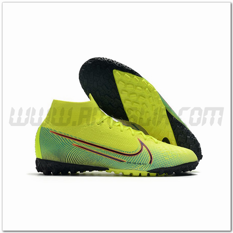 Nike Scarpe da Calcio Mercurial Superfly 7 Elite MDS TF Giallo/Verde