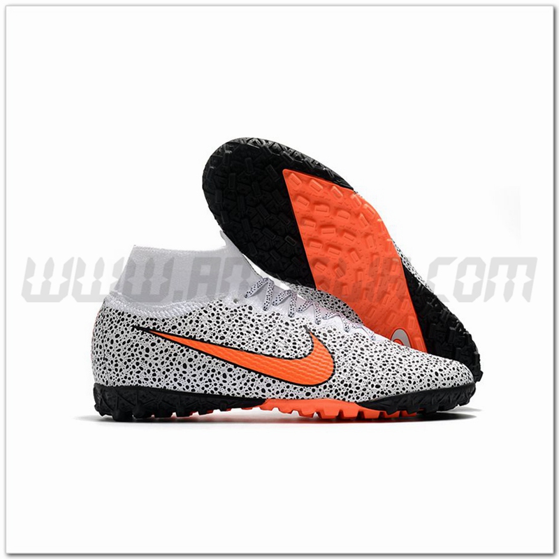 Nike Scarpe da Calcio Mercurial Superfly 7 Elite MDS TF Bianco/Nero