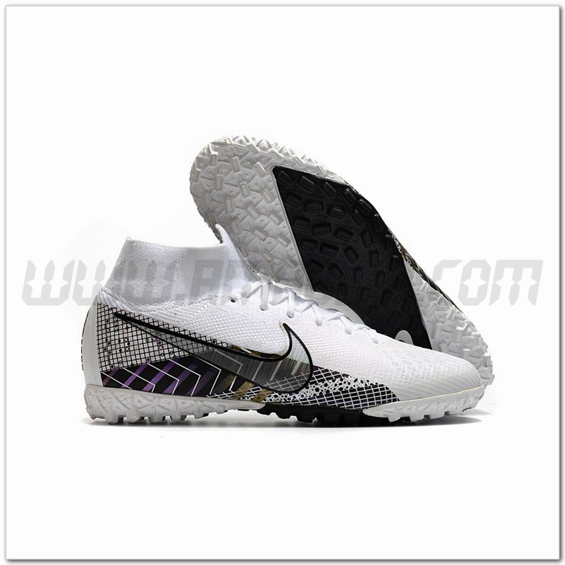 Nike Scarpe da Calcio Mercurial Superfly 7 Elite MDS TF Bianco