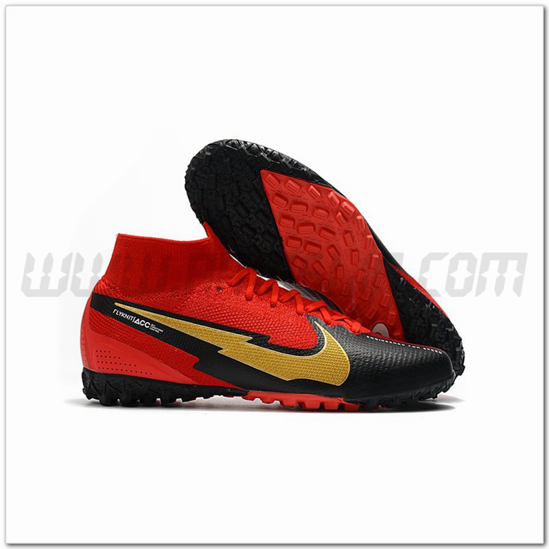 Nike Scarpe da Calcio Mercurial Superfly 7 Elite MDS TF Rosso/Nero