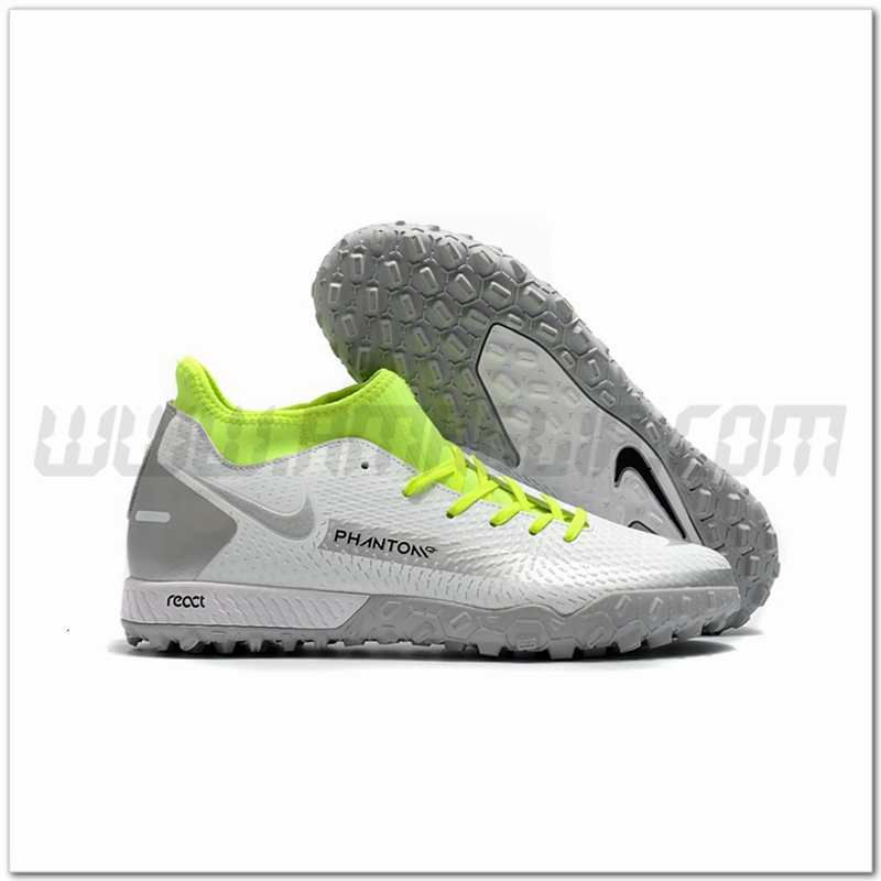 Nike Scarpe da Calcio Phantom GT Academy Dynamic Fit TF Bianco